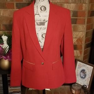 Vintage Red Lined Suit Jacket